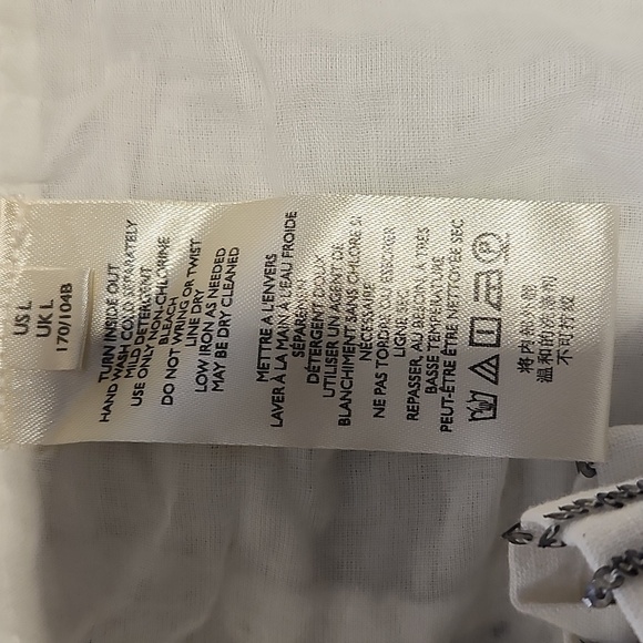 Anthropologie Amalia Lace Beaded Embroidered Blouse Size L. A44 - Picture 8 of 10